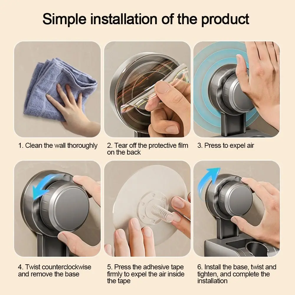 

Полезный регулируемый держатель насадки для душа на присоске, настенный ручной распылитель, кронштейн для насадки для душа, аксессуары для ванной комнаты