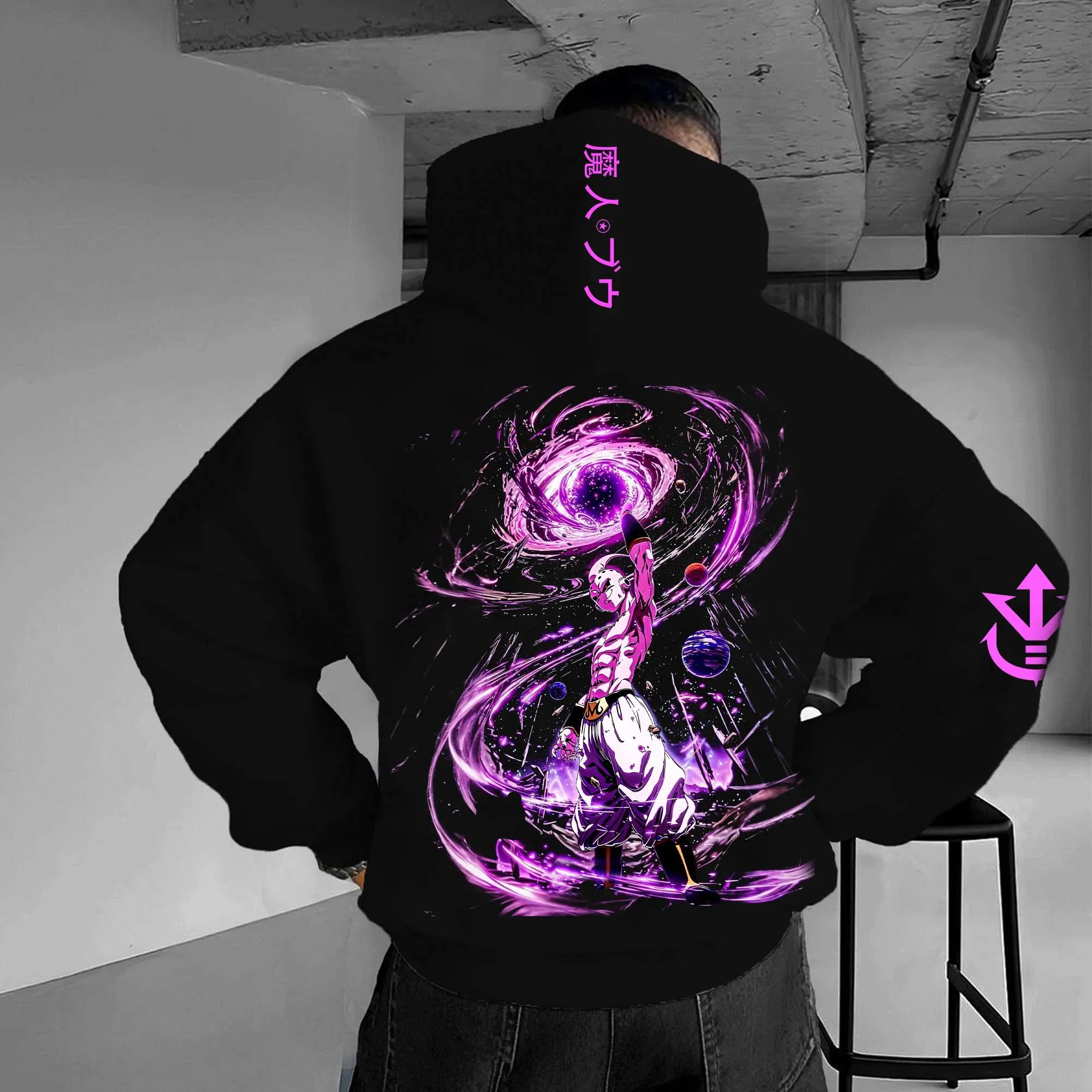 

Bandai Dragon Ball Dark Demon Man Wukong Saiyan, мужская и женская осенне-зимняя новая толстовка с принтом, свободный теплый топ большого размера