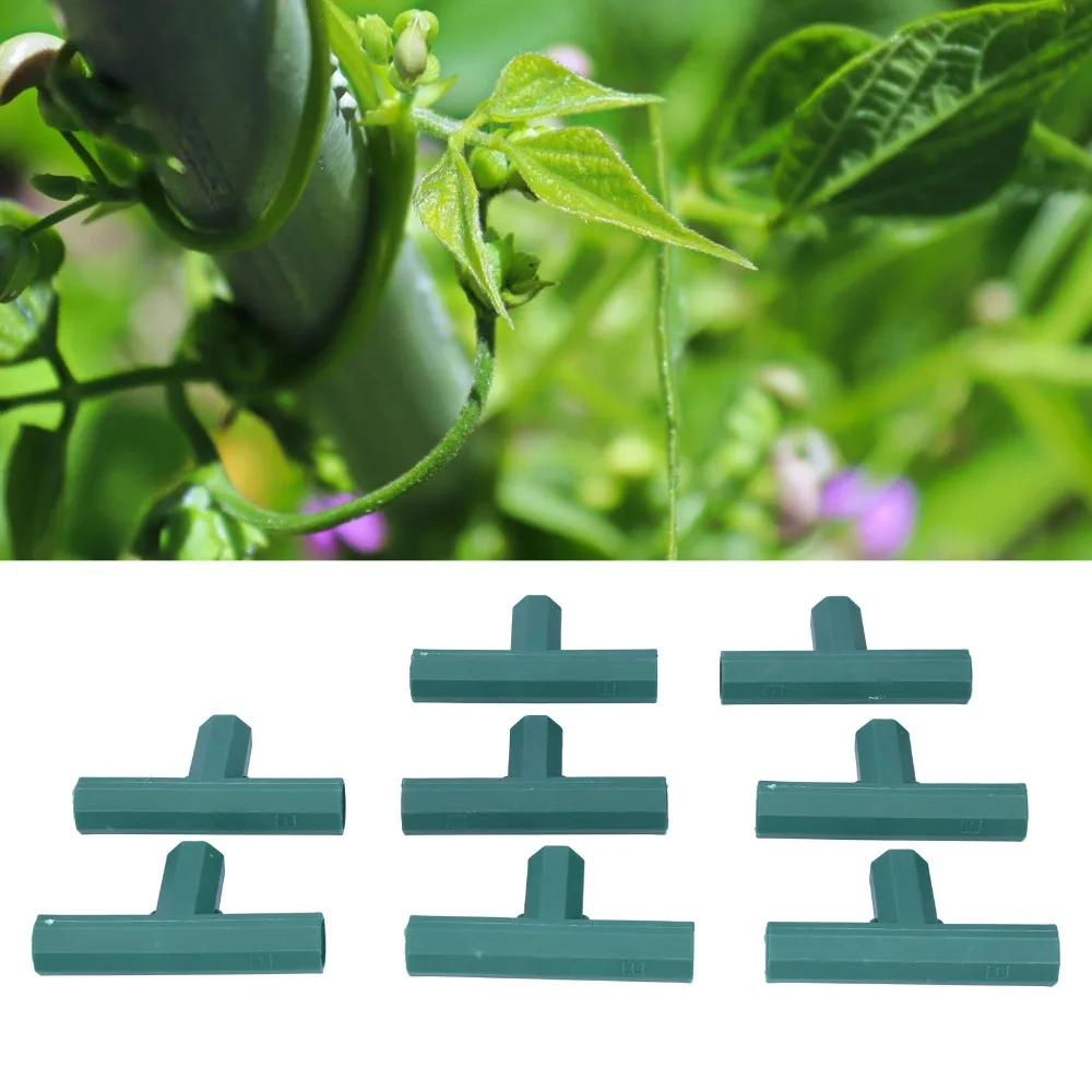 8Pcs 3 Way Tee Connector Plastic Sturdy Plant Support Joint T Shape Multi-Purpose Plant Stake Joint Plant Stake Connection