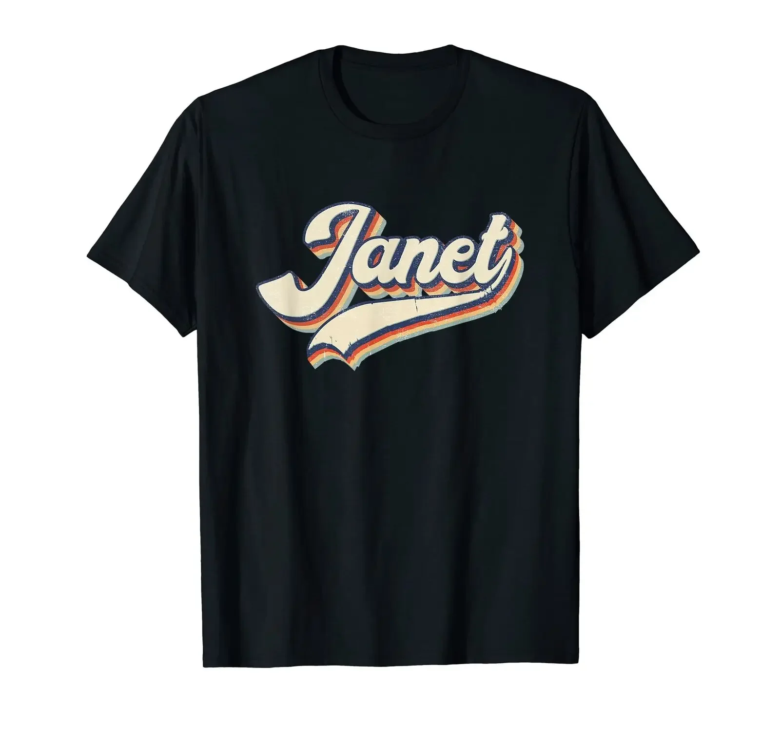 USA Vintage Janet Retro First Name Personalized 1970s Love Janet T-Shirt