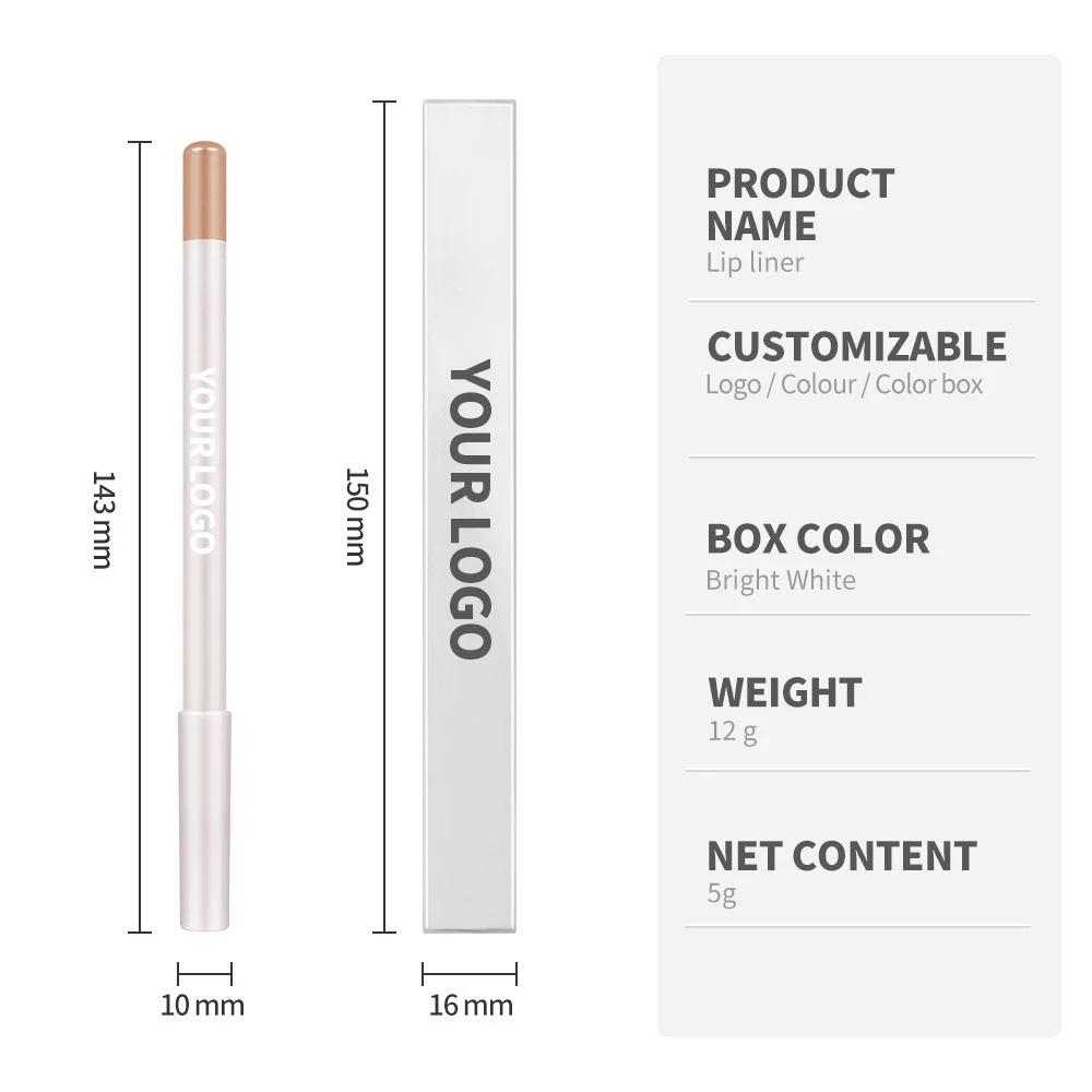 1g Etichetta privata Lip Liner Logo personalizzato 26 colori Lipliner Eyeliner Matita multiuso senza piombo Pigmento antiaderente Trucco sfuso