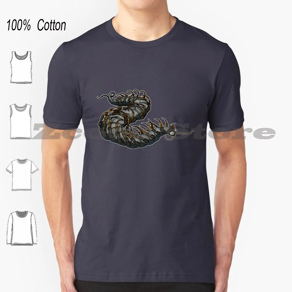 Millipedes 100% Cotton Men And Women Soft Fashion T-Shirt Catarpillar Insect Centipede Millipedes