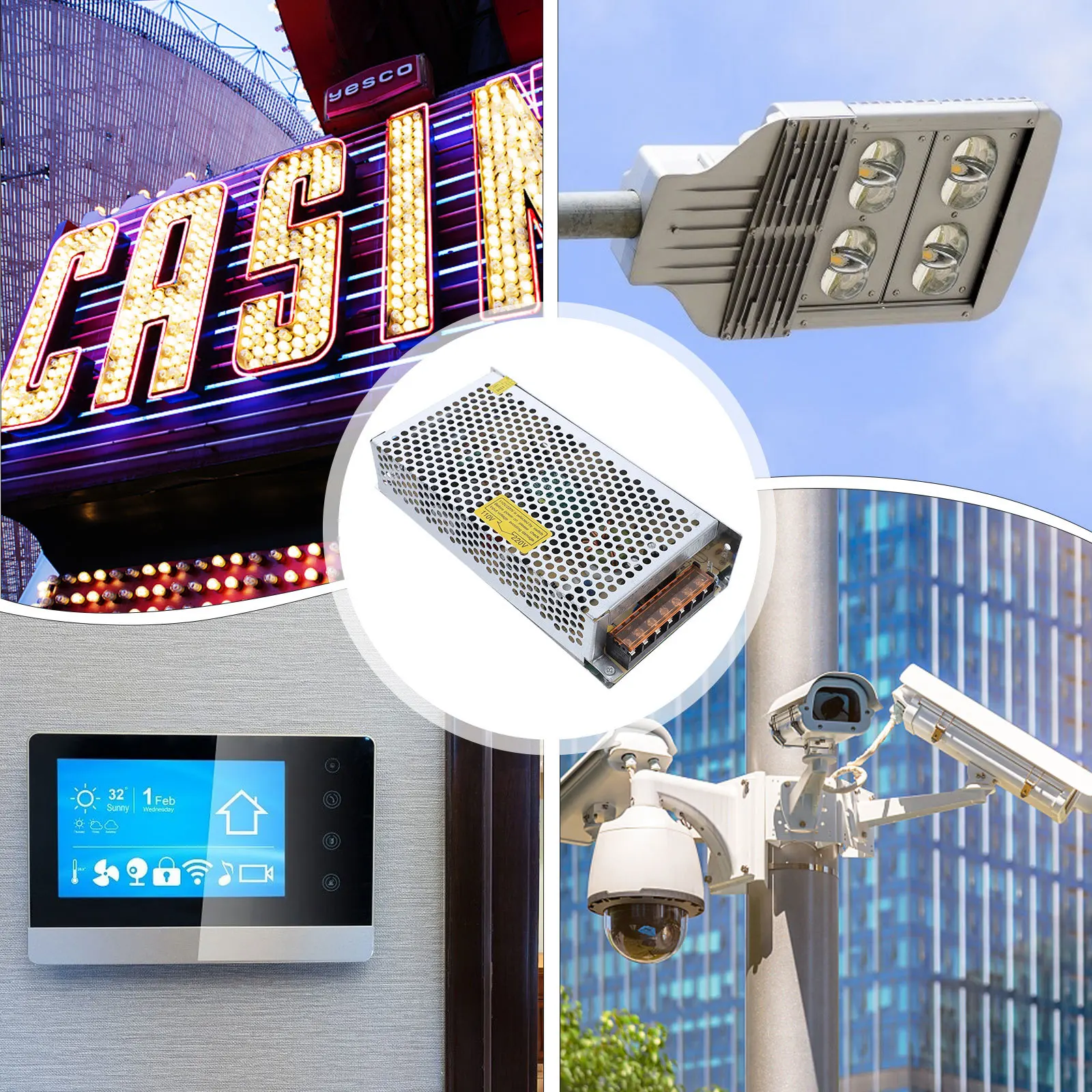 

Universal 5V 30a 150W Switching Power Supply Driver Adapter for LED Light Bar Power Monitoring Metal Iron Converter