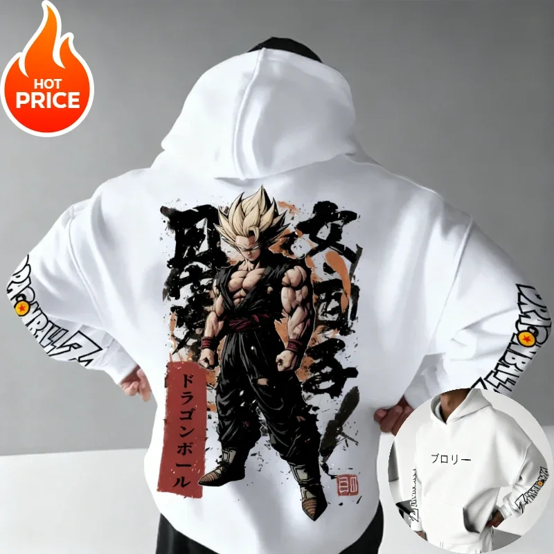 Son Goku Dragon Ball Super Saiyan Harajuku Streetwear hommes sweat à capuche Vintage hiver femmes surdimensionné sweat à capuche à manches longues