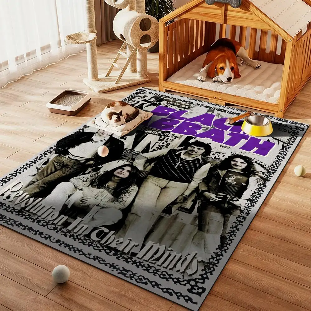 

cool B-Black-Sabbaths Rock Floor Mat Diatom Bath Mat Absorbent Quick Dry Non-Slip TPR Backing Soft Plush Draining Rugs