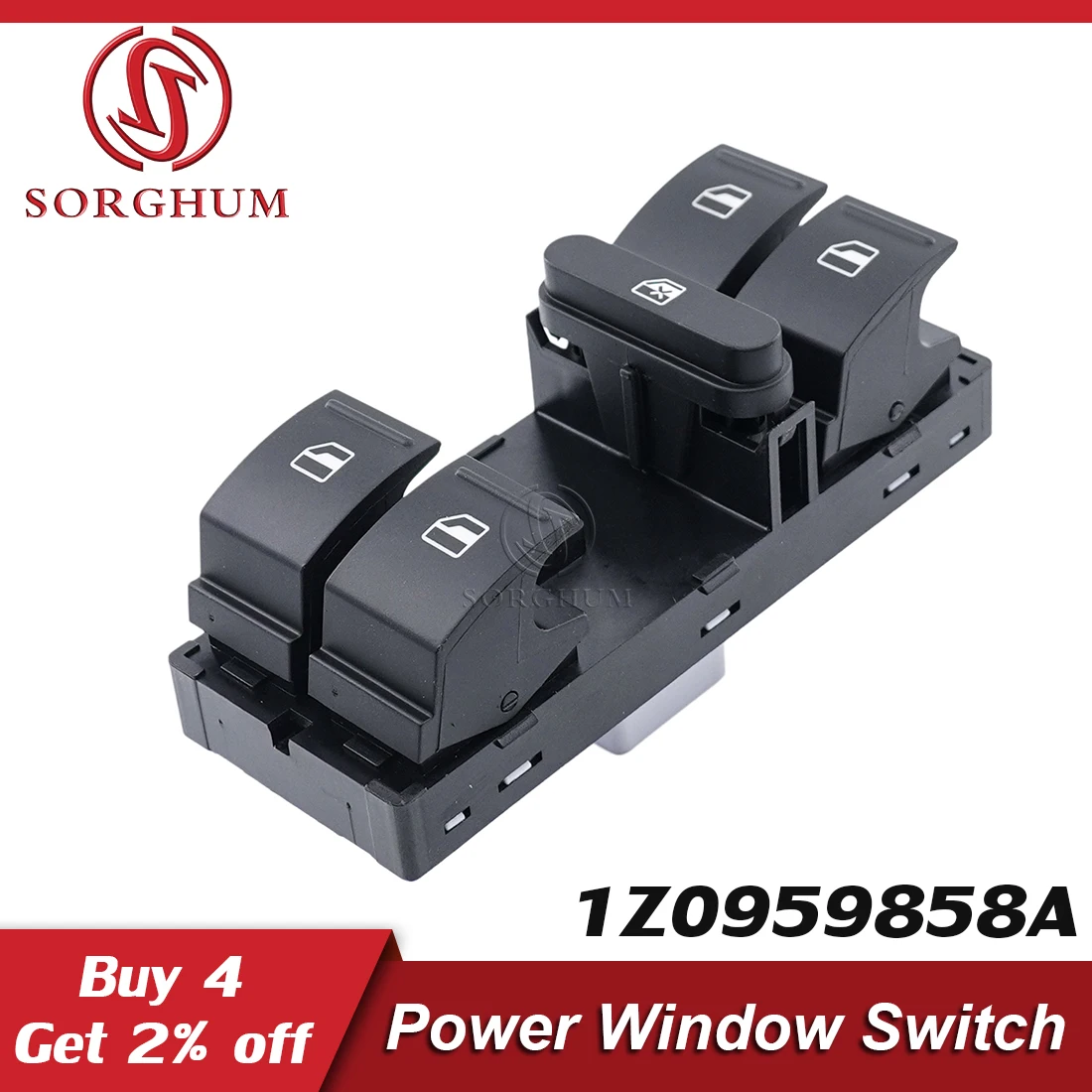 

Sorghum 1Z0959858A For Skoda Fabia Octavia Superb Car Parts Power Window Master Switch Control Button Yeti 1Z0959858B 1ZD959856