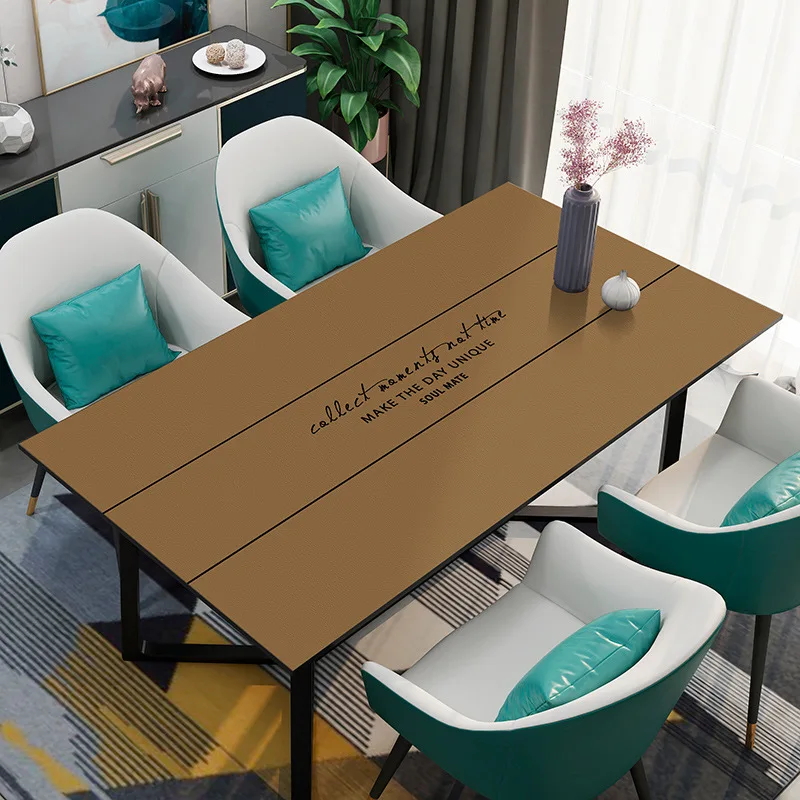 

PU Leather Table Cover Desk Pad For Rectangular Tea Coffee Bedside Tables Kitchen Dining Table Coffee Tablecloth Covers