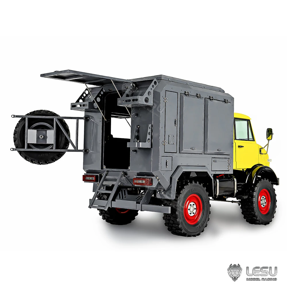 LESU 1/10 Scale RC Metal Crawler Painted Assembled Off Road Rear Bucket U406 with Light Sound Set Recreational Vehicle Toy Model