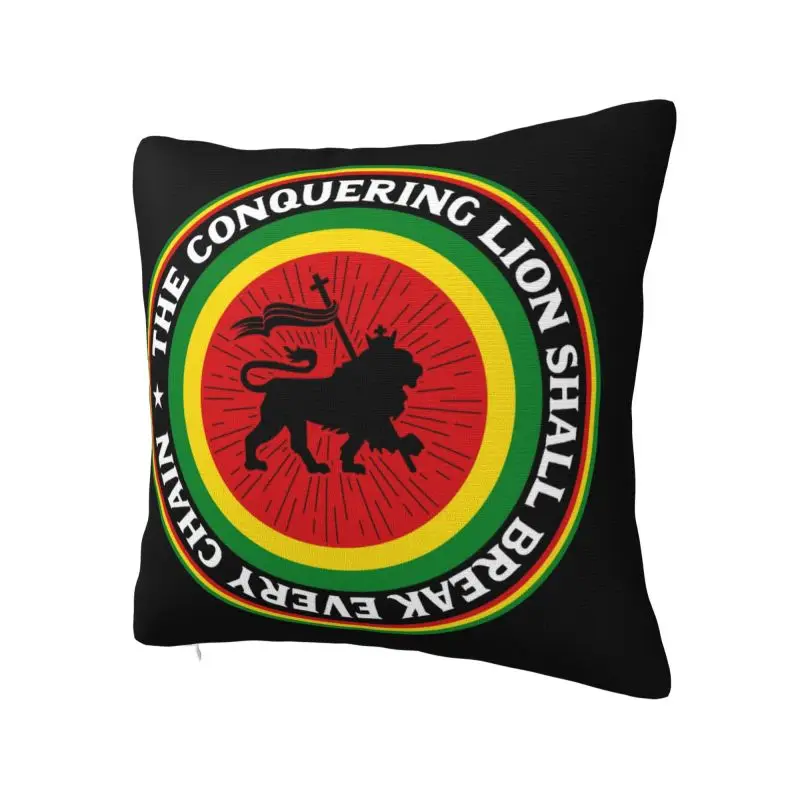Rastafari Rasta Lion Of Judah Throw Pillow Case Home Decorative Jamaica Flag Cushions Cover For Sofa Square Polyester Pillowcase