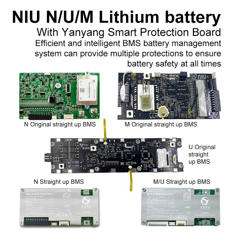 For Niu MQi UQi+ UQi Lithium Battery Pack Original Replacement Battery DIY Large-capacity Bluetooth APP Display Electric Bicycle