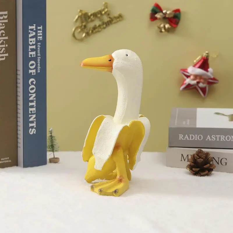 

Banana Duck Figurine Resin Art Statues Miniature Duck Statue Duck Resin Statue Banana Duck Yard Art For Car Bedside