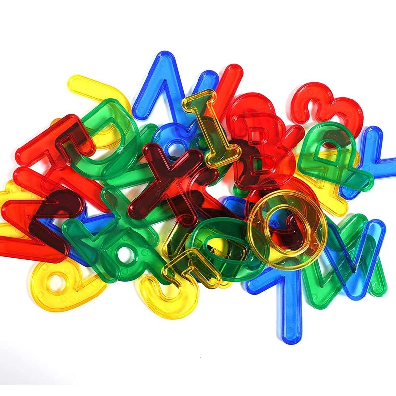 رسائل وأرقام مونتيسوري شفافة موارد التعلم الأبجدية للأطفال ألعاب تعليمية Juegos Didácticos Para Niños