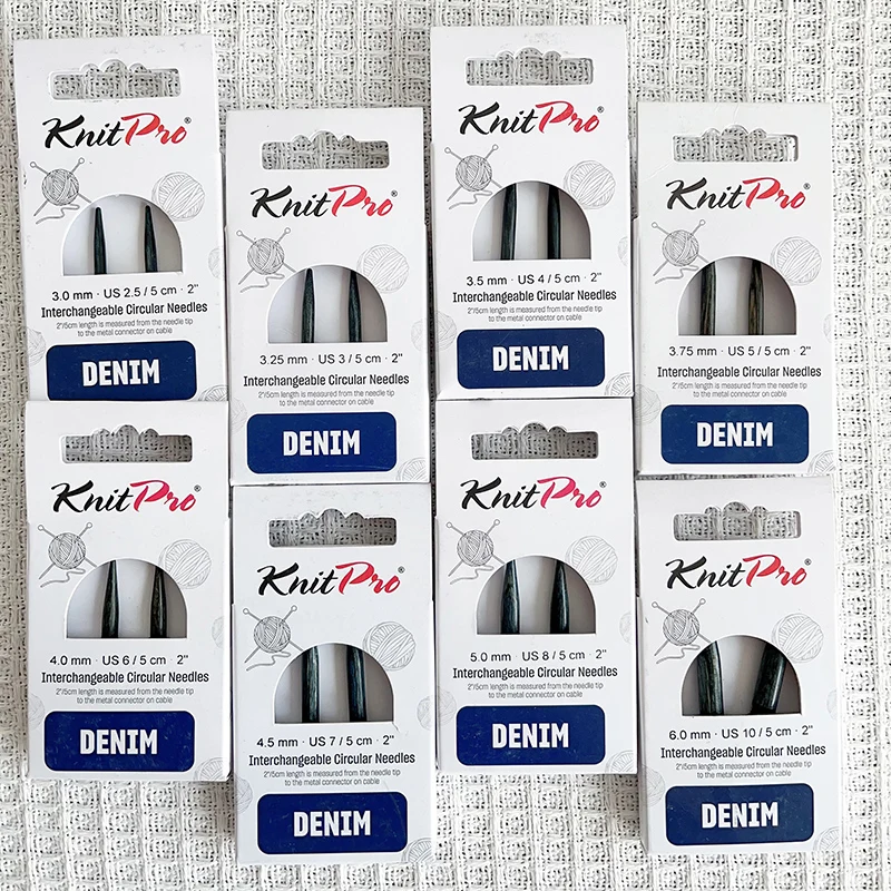 1 piece Knitpro Denim Short Interchangeable Needle Tips
