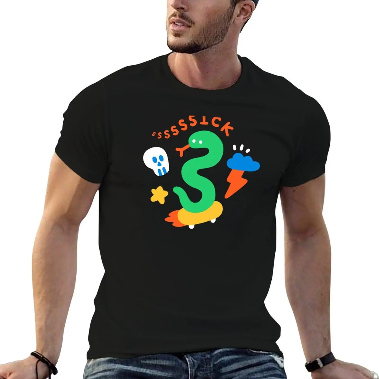 

Skate Snake T-Shirt man t shirt cotton t shirt custom print T-Shirt