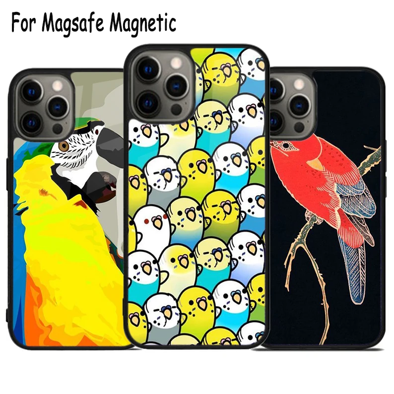 حافظة لهاتف آيفون 17 Air 15 16 16e 14 13 11 12 Pro Max Plus Magsafe غطاء ممتص للصدمات مغناطيسي