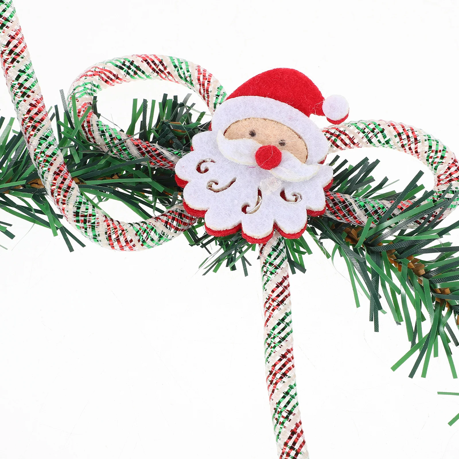 إكليل PVC الأخضر، ديكور عطلة سانتا كلوز، متجر سهل التنظيف، إعادة الاستخدام في السنة القادمة، ديكور المنزل الداخلي والخارجي #3