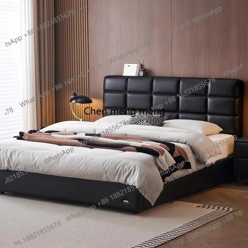 

Modern Deluxe Lawrence Leather Double Full Size Bed Frame 2 People Bedroom Beds And Bed Frames Furniture