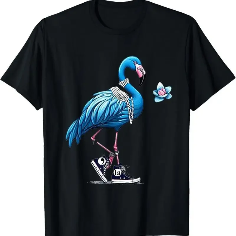 Retro Flamingo Chucks And Pearls Comma La Kamala Harris 2024 T-Shirt