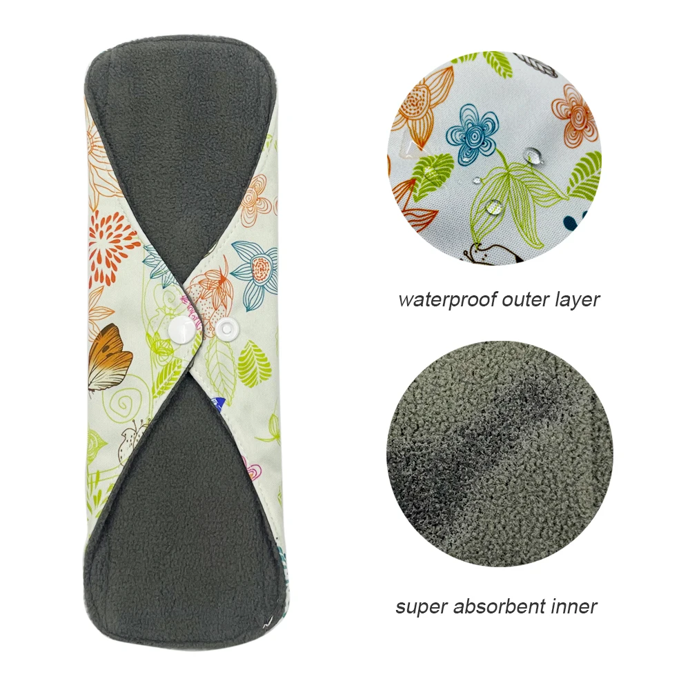 فوط صحية قابلة للغسل للحيض لكبار السن ، قماش ماص ، فحم الخيزران ، فوط سلس البول للنساء #4