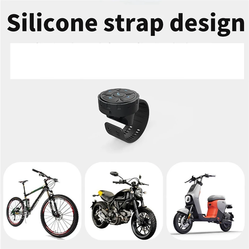 Universal Motorcycle Bike Handlebar Controller Wireless Bluetooth Volume Music Adjust Button Car Steering Wheel Control-ABWY