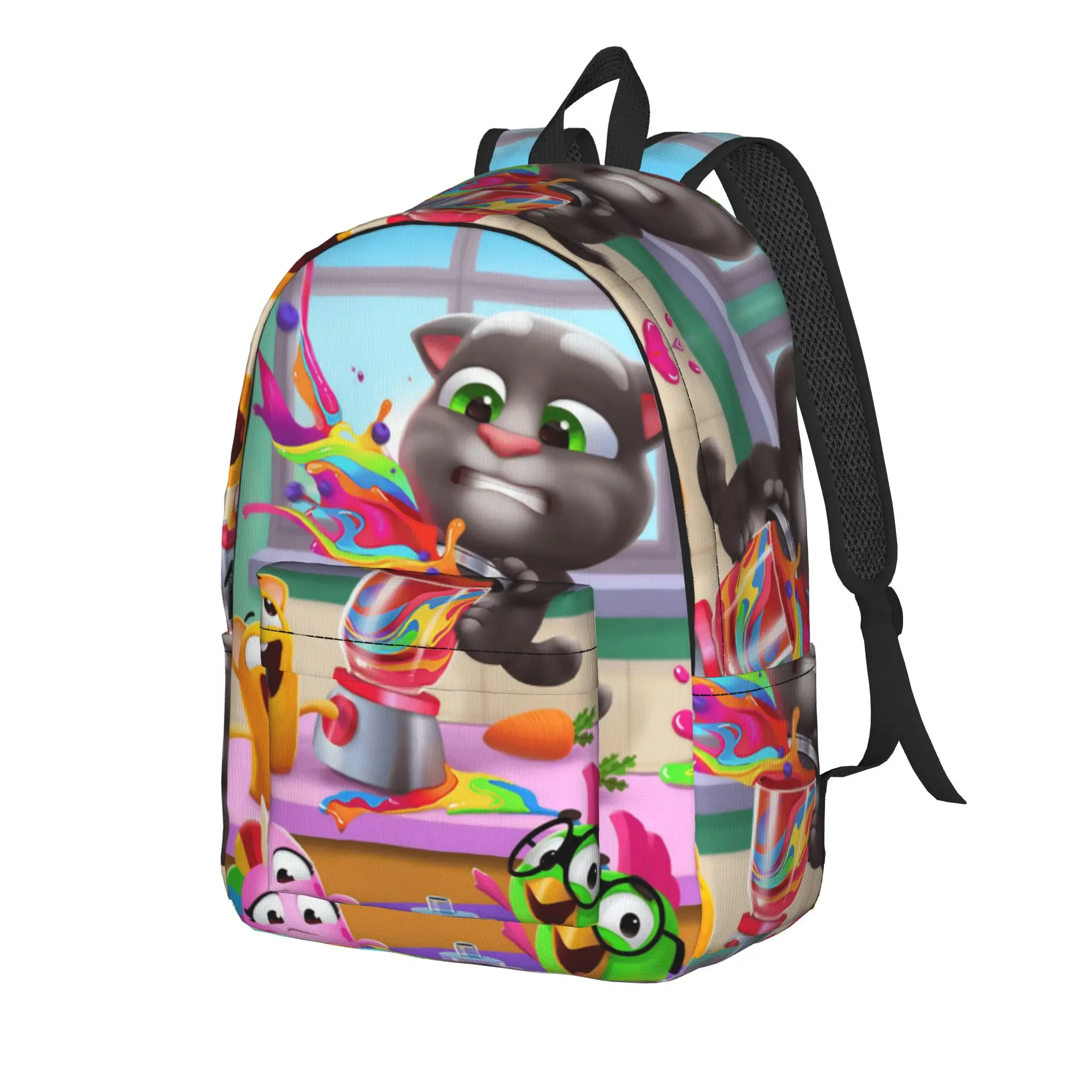 T-Talking T-Tom And F-Friends Casual Backpack Durable High School Hiking Travel  Daypack for Men Women College Shoulder Bag