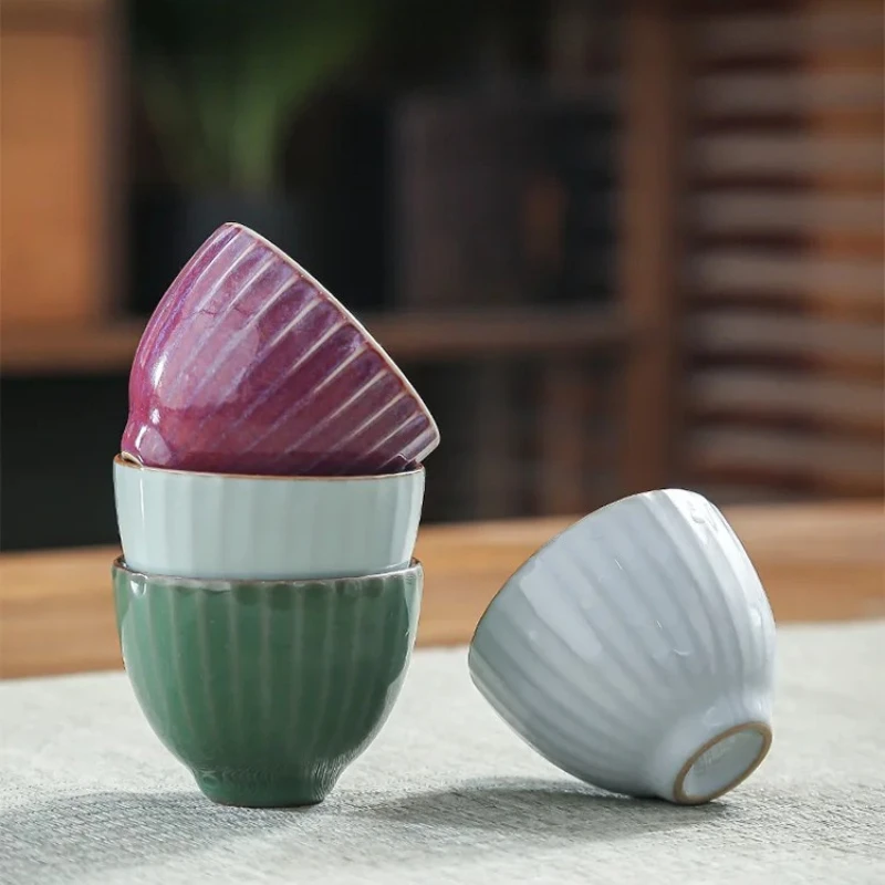 

Packaging for Tea Tasting Home Use Gifting Drinking Colorful Teacup Set with Calligraphy Utensils Home Furnishings