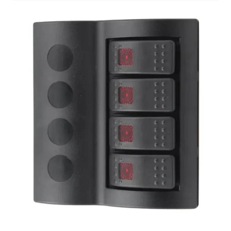 STTL 4 6 8P Plastic Panel ON-OFF Rad Light Car Yacht Boat Overload Protector Switch