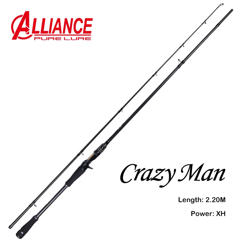 

CRAZY MAN XH Удочки 10-45 Вес приманки Мощная удочка со змеиной головкой для щуки Спиннинг 2,2 м XF Экшн Гигантская удочка