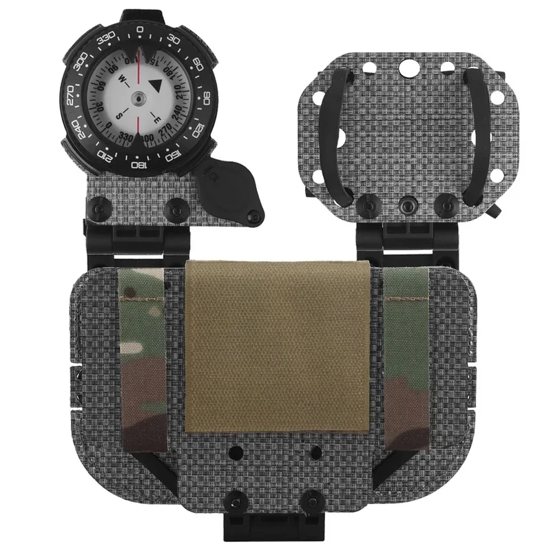 Premium Universal Phone Chest Mount Compass Adjustable Phone Holder Board Flippable Hunting Airsoft Vest Plate Carrier Accessori