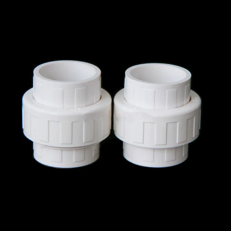 1PCS White 20/25/32/40/50/63/75/90/110mm PVC Union Connector Aquarium Water Tube Pipe Coupling Joints Garden Irrigation Fittings