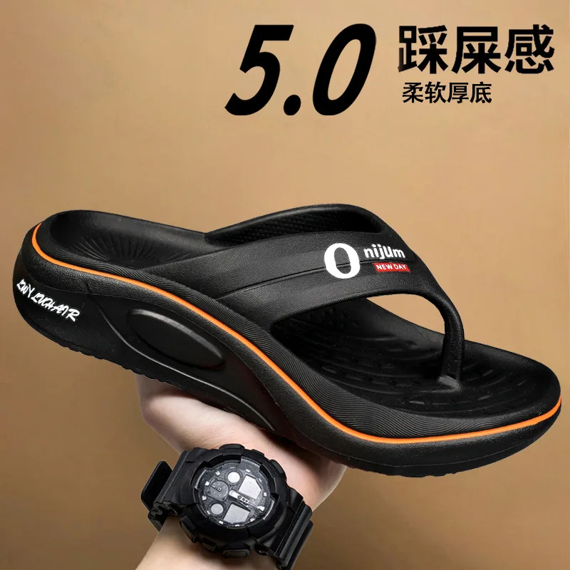 

Мужские шлепанцы из ЭВА, нескользящие, легкие, для дома, мягкие, высококачественные, модные, для улицы, пляжа, ванной 2026