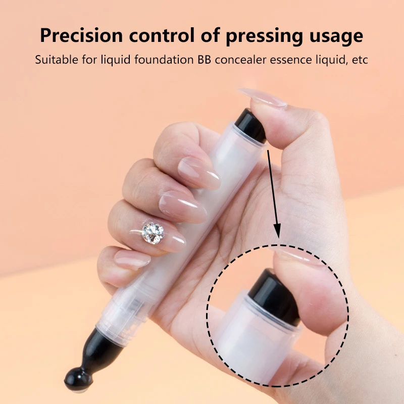 7ml Bottom Pressed Rotating Vacuum Pen Travel Empty Bottle Reusable Brush/Silicone/Ball Head Vacuum Pen For Liquid Foundation