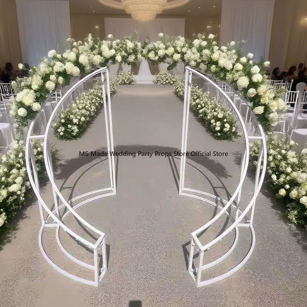 1 комплект, элегантная винтажная железная свадебная арка, половина дуги, церемония, т-образный декор, новая мода в свадебных принадлежностей