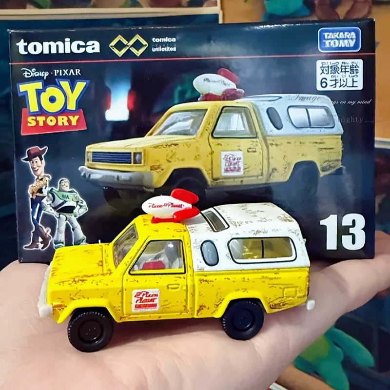 Takara Tomy Tomica Premium Unlimited 13 Pizza Planet Delivery Truck Alloy Diecast Model Car Disney Pixar Story Birthday Gift Toy