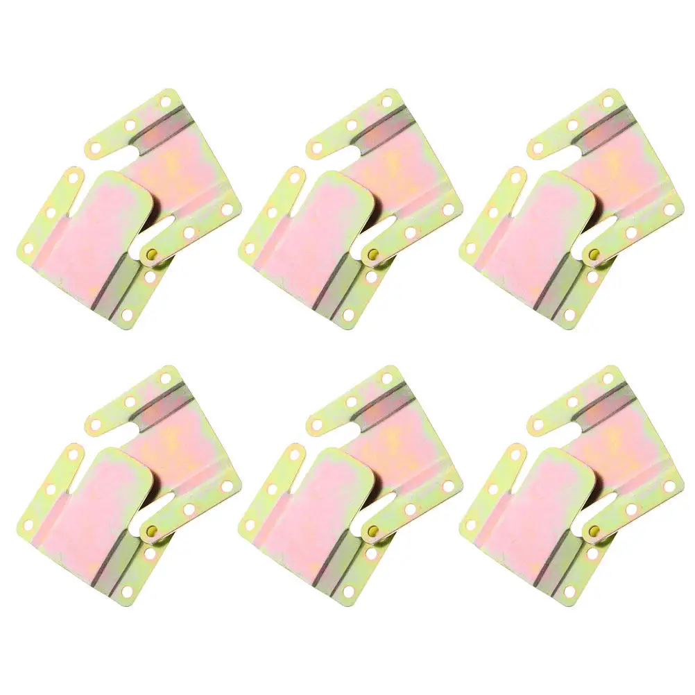 6Sets Sectional Sofa Connectors Sturdy Iron Material Smooth Design Sofa Connection Bracket Interlocking Sectional Clips