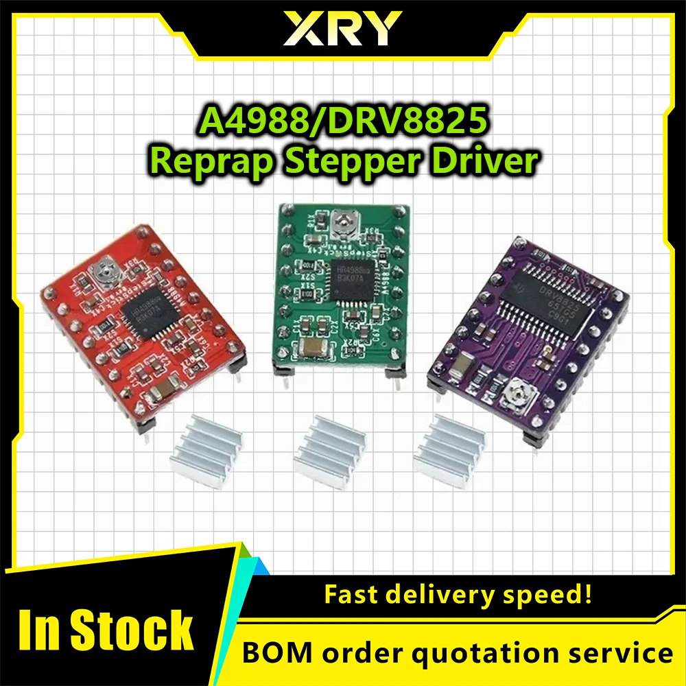 Reprap Stepper Driver A4988 DRV8825 Stepper Motor Driver Module +Heat Sink For 3D  Printer
