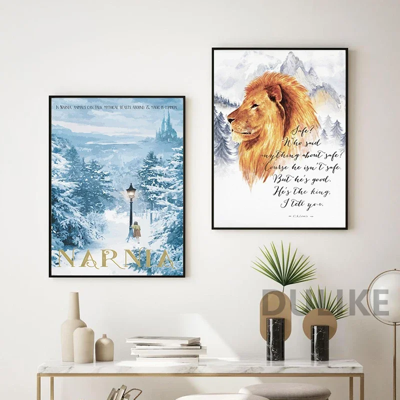 Narnia Map Poster Chronicles Of Narnia Prints Vintage Style Fantasy Maps Wall Art Picture Canvas Painting Home Room Wall Decor