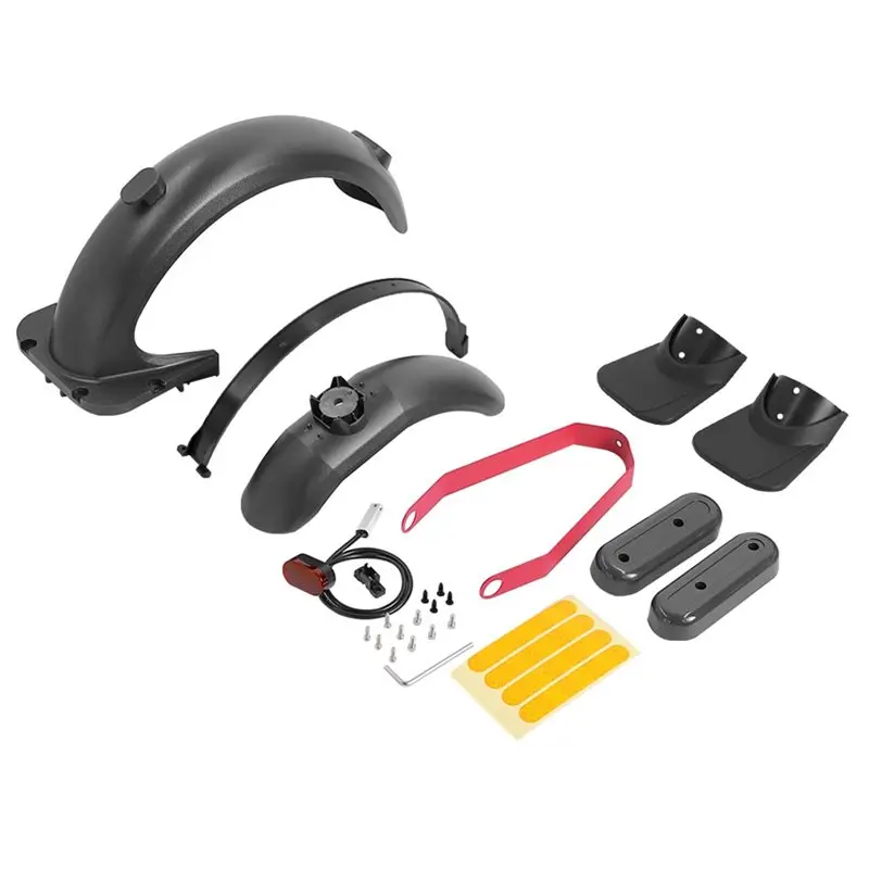 NEW HOT In Stock-Scooter Accessories Front Rear Mudguard Kit For Ninebot Max G30 Electric Scooter Fender Wings Brake Light