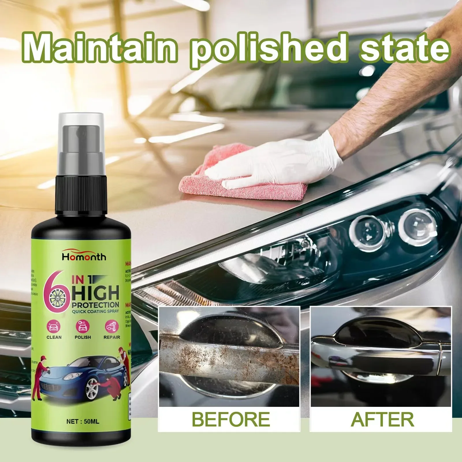 Ceramic Coating Car Nano Coating Agent Crystal  Liquid Hydrophobic Anti-Scratches Car WaxCar Polishing