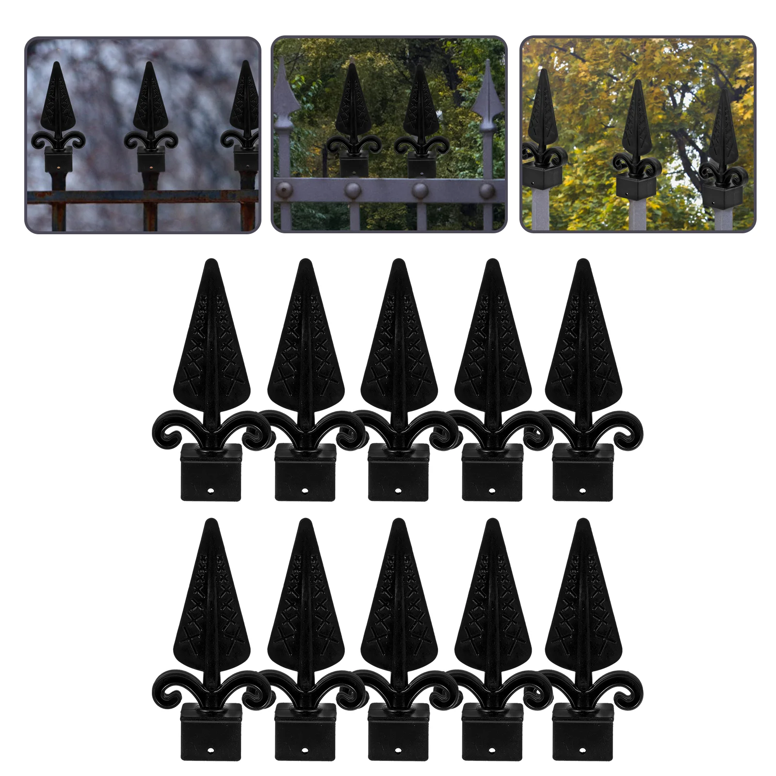 

10 Pcs Plastic Fence Post Caps Decorative Covers for Gates Railings Easy Installment Your Fence Aesthetics Garden