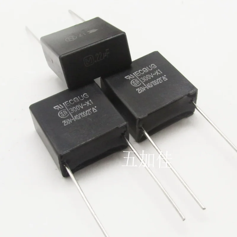 10-100pcs imported ECQU3A224MG ECQUG 250V 275V 300V0.22UF X1 thin film capacitor 15mm