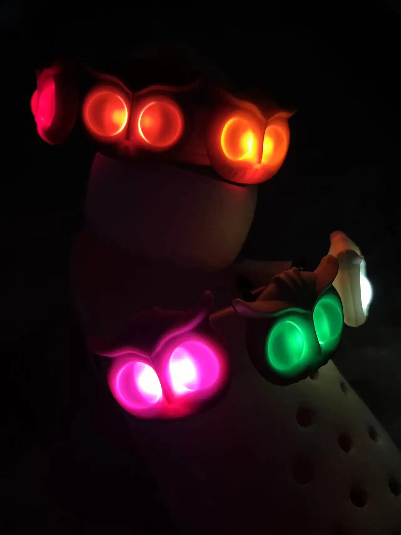 1PC new multi-color owl chole shoe light decoration creative accessories shoe and boot decorations