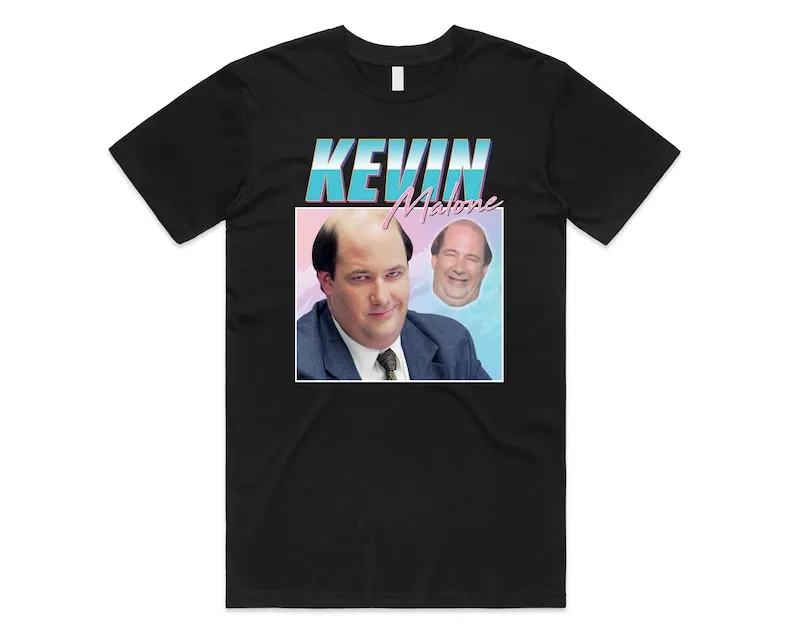 Kevin Malone T-shirt Tee Top TV Show Retro 90's Vintage Funny