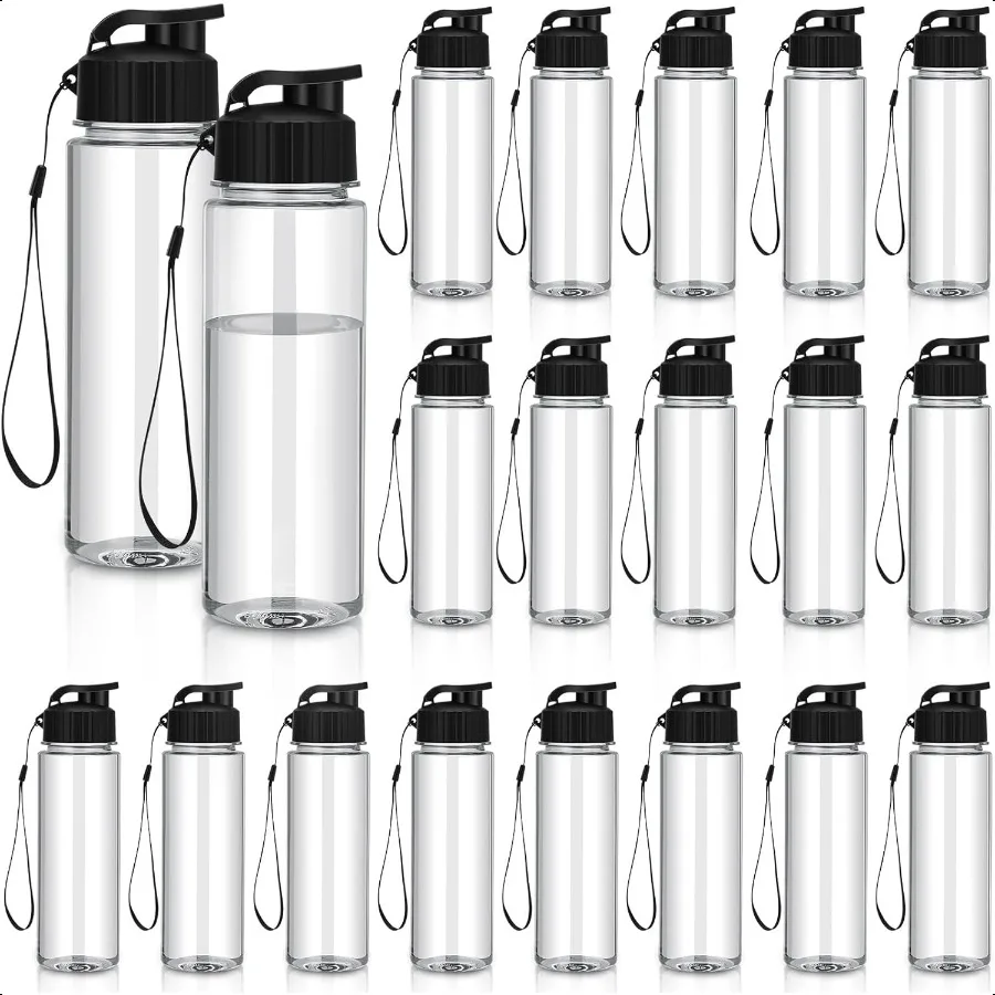 

20 Pieces Water Bottle Bulk 17 oz Plastic Water Bottles Bulk Gym Sports Adults Reusable Large Bottles with Leak Proof Flip Top