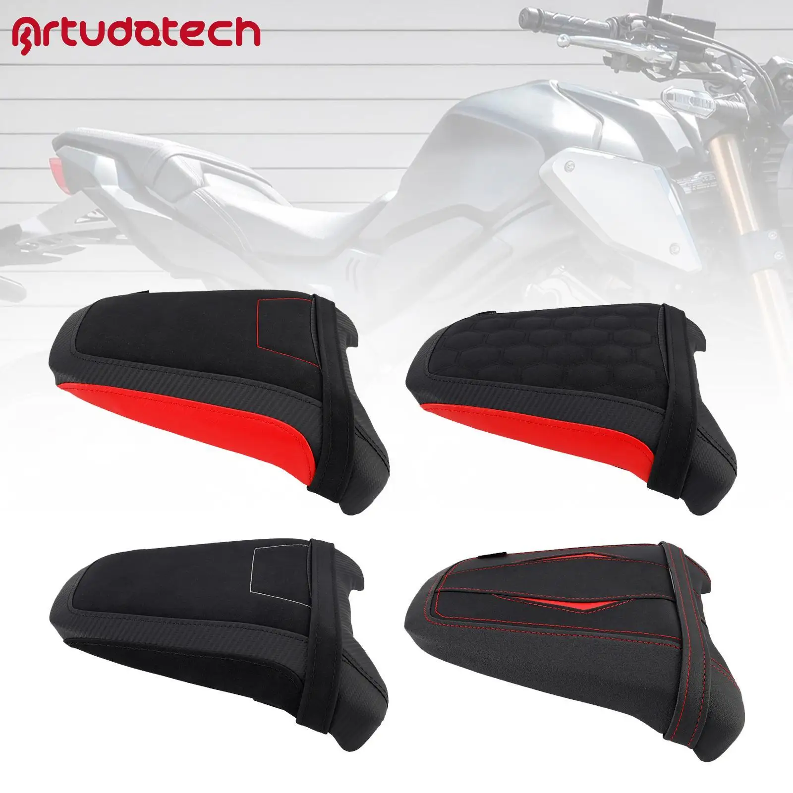

Artudatech Rear Passenger Seat Pillion Saddle Flat Reda for Honda Cb650R Cbr650R 2024-2025 RedB