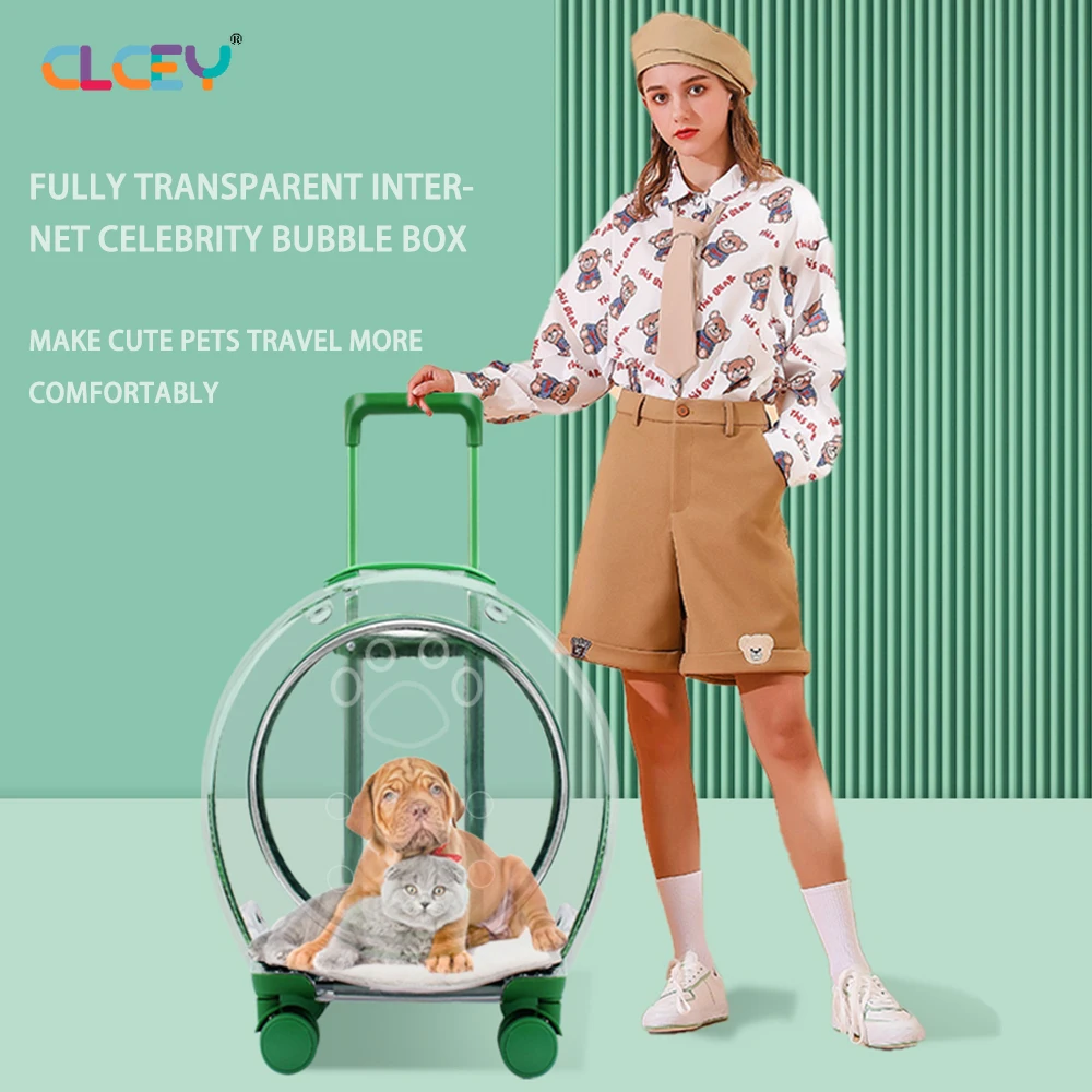 Pets Outing Suitcase Transparent Cat Bag Oversized Dog Portable Suitcase Cat Portable Breathable Space Capsule  대형견 이동장 강아지가방