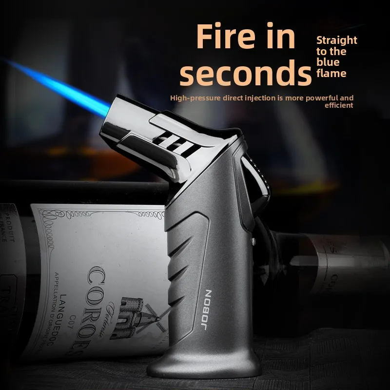 2026 JOBON-High Power Single Fire Spray Gun, Windproof Jet Flame Torch, Gas Lighter, Safety Lock Fire, Outdoor Camping, BBQ