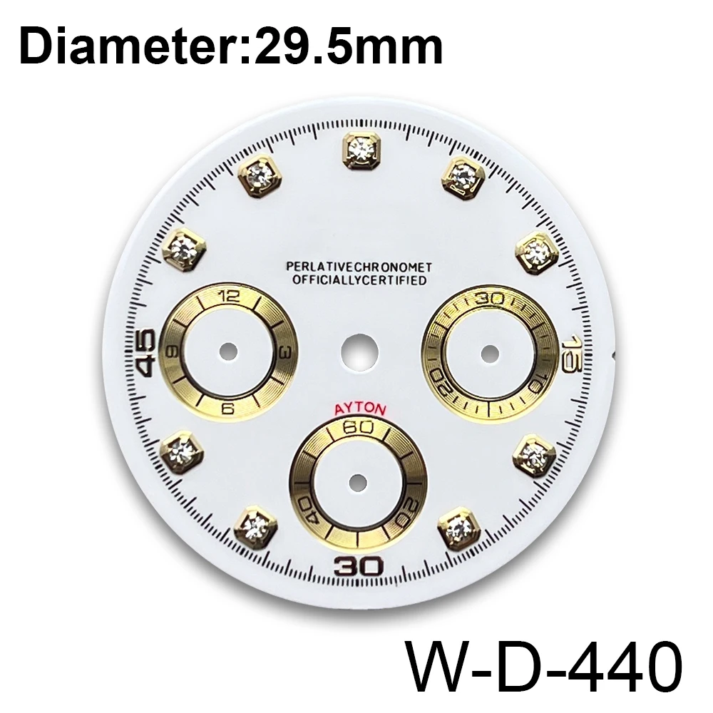 29,5 mm tarcza DTN Panda S odpowiednia dla mechanizmu VK63 zielone świecące akcesoria do modyfikacji zegarka zielone świecące Diver 150 Windows