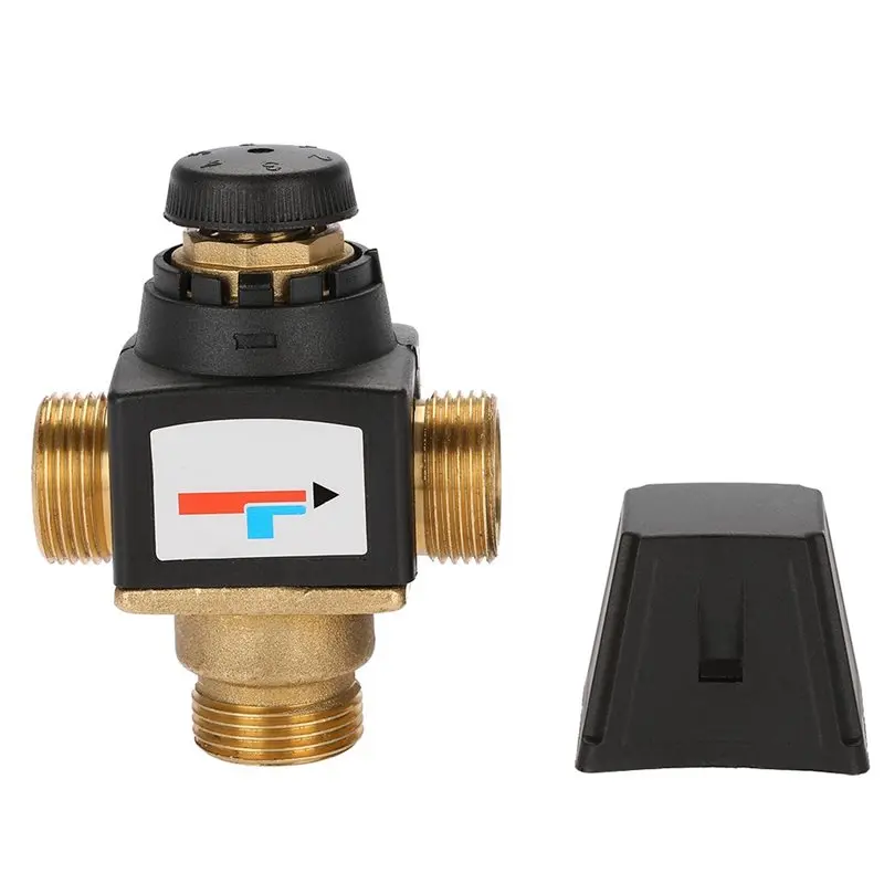 AS60-Brass Thermostatic Mixing Valve For Solar Water Heater- 3 Way DN20 Male Thread Design