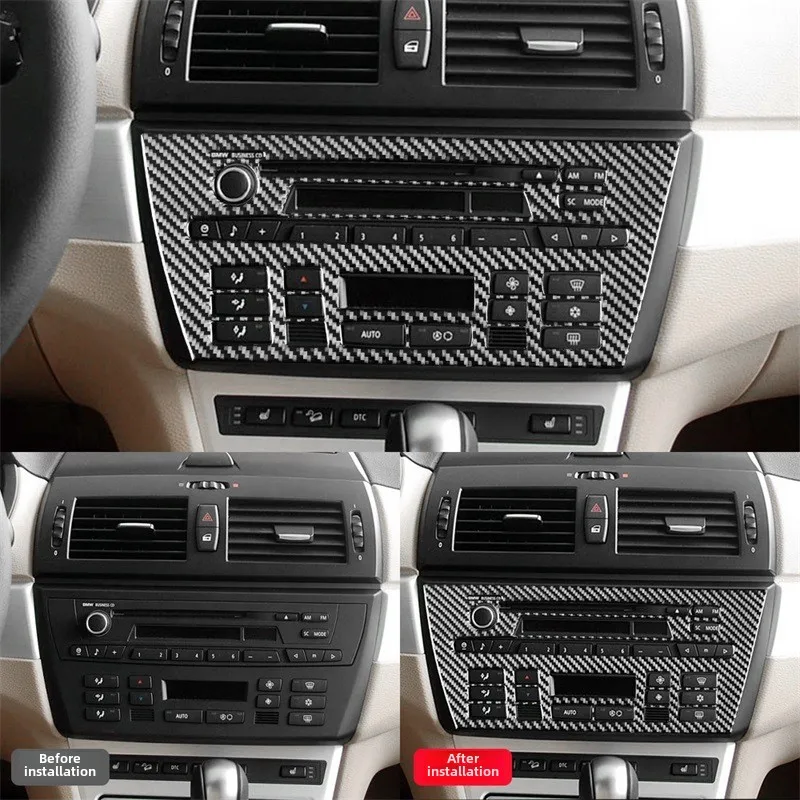 Adecuado para BMW 06-10 X3 E83 piezas modificadas control central panel de CD accesorios adhesivos decorativos